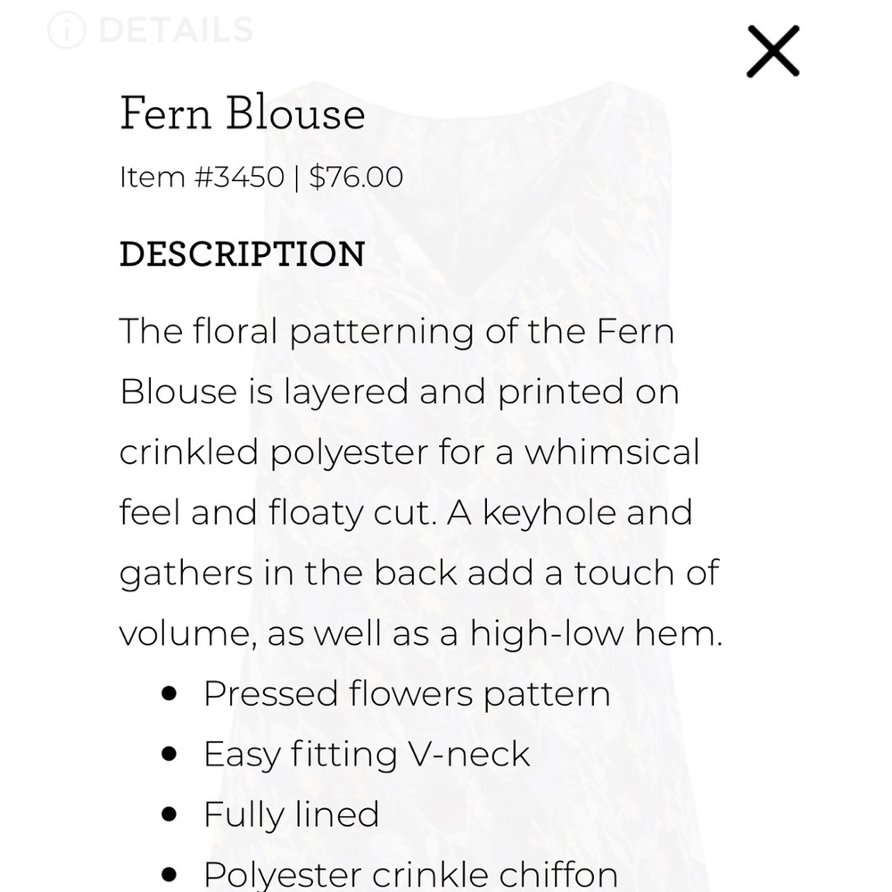 cabi Fern Blouse - Picture 2 of 5